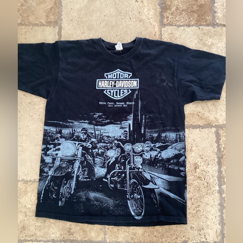 Harley Davidson Rocky Point Rally Shirt AOP Motorcycle Wrap Around Print Rare L - Picture 2 of 4